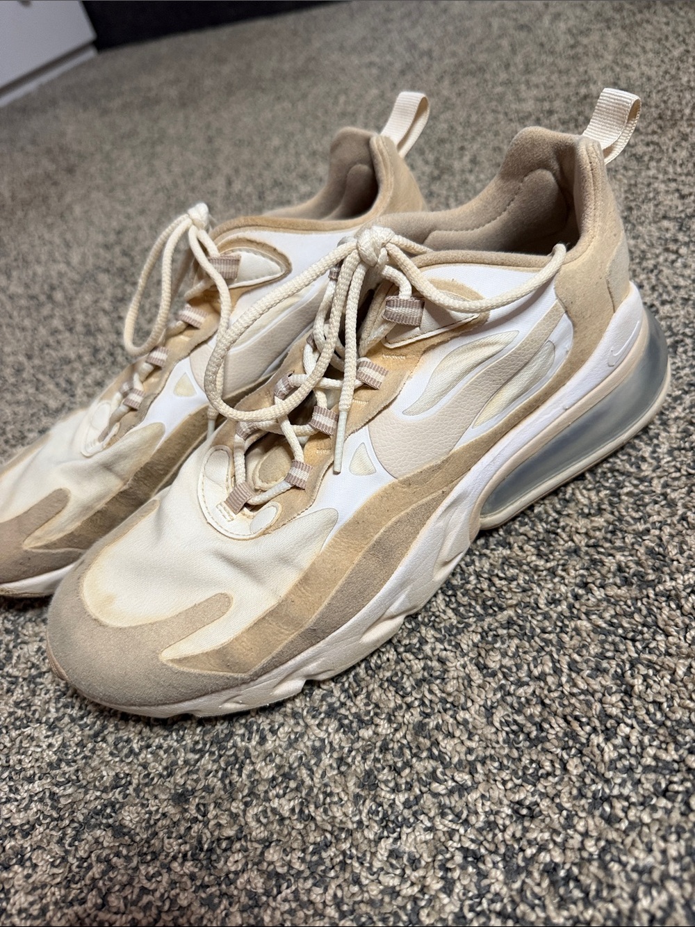 Nike Women's Cream and Tan Athletic Sneakers
